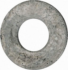 Value Collection - 1-1/8" Screw, Grade 2 Steel USS Flat Washer - 1.243" ID x 2.78" OD, 0.192" Thick, Galvanized Finish - Exact Industrial Supply