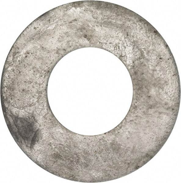 Value Collection - 1-1/2" Screw, Grade 2 Steel USS Flat Washer - 1.615" ID x 3.545" OD, 0.213" Thick, Galvanized Finish - Exact Industrial Supply