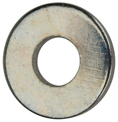 Value Collection - #4 Screw, Grade 2 Steel SAE Flat Washer - 1/8" ID x 5/16" OD, 0.04" Thick, Zinc-Plated Finish - Exact Industrial Supply