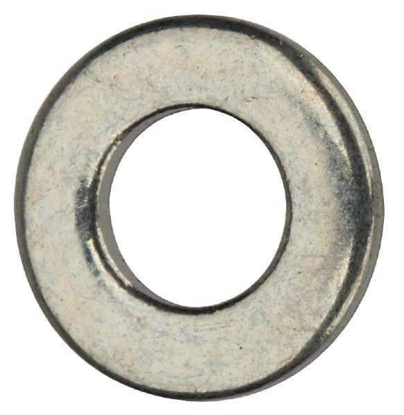 Value Collection - #5 Screw, Grade 2 Steel SAE Flat Washer - 9/64" ID x 9/32" OD, 0.03" Thick, Zinc-Plated Finish - Exact Industrial Supply