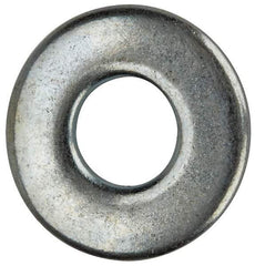 Value Collection - #8 Screw, Grade 2 Steel SAE Flat Washer - 3/16" ID x 7/16" OD, 0.065" Thick, Zinc-Plated Finish - Exact Industrial Supply