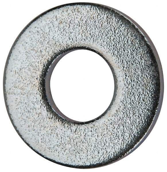 Value Collection - #10 Screw, Grade 2 Steel SAE Flat Washer - 7/32" ID x 1/2" OD, 0.065" Thick, Zinc-Plated Finish - Exact Industrial Supply