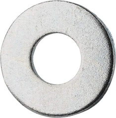 Value Collection - #12 Screw, Grade 2 Steel SAE Flat Washer - 1/4" ID x 9/16" OD, 0.08" Thick, Zinc-Plated Finish - Exact Industrial Supply