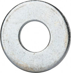 Value Collection - 1" Screw, Grade 2 Steel USS Flat Washer - 1.055" ID x 2.53" OD, 0.192" Thick, Zinc-Plated Finish - Exact Industrial Supply