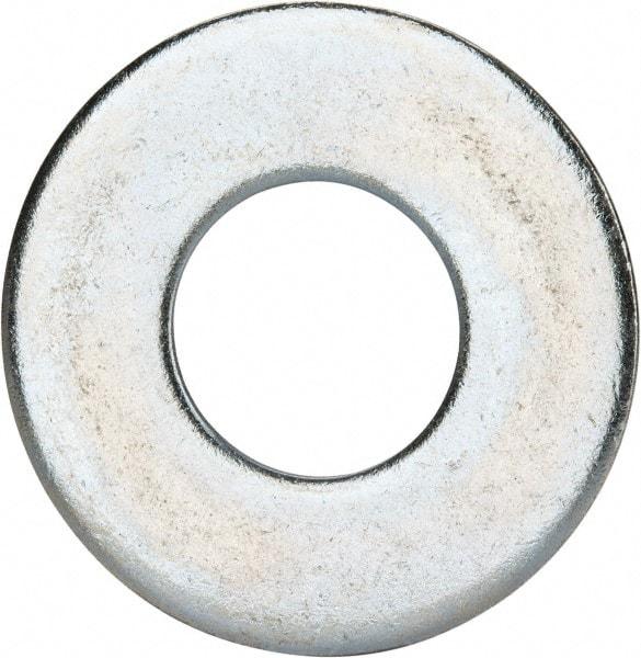 Value Collection - 1-1/8" Screw, Grade 2 Steel USS Flat Washer - 1.243" ID x 2.78" OD, 0.192" Thick, Zinc-Plated Finish - Exact Industrial Supply