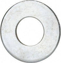 Value Collection - 1-1/4" Screw, Grade 2 Steel USS Flat Washer - 1.368" ID x 3.03" OD, 0.192" Thick, Zinc-Plated Finish - Exact Industrial Supply