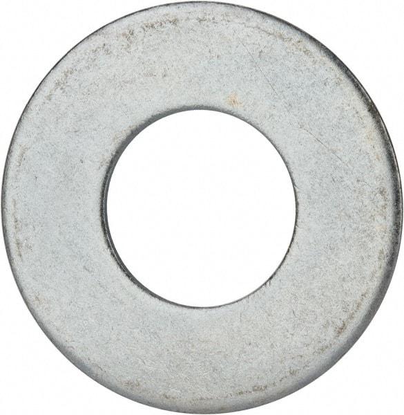 Value Collection - 1-3/4" Screw, Grade 2 Steel USS Flat Washer - 1.865" ID x 4.045" OD, 0.213" Thick, Zinc-Plated Finish - Exact Industrial Supply