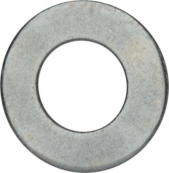 Value Collection - 2-1/2" Screw, Grade 2 Steel USS Flat Washer - 2.615" ID x 5.045" OD, 0.28" Thick, Zinc-Plated Finish - Exact Industrial Supply