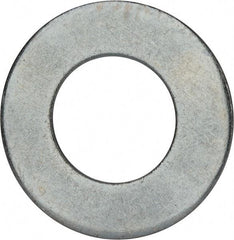 Value Collection - 2-1/2" Screw, Grade 2 Steel USS Flat Washer - 2.615" ID x 5.045" OD, 0.28" Thick, Zinc-Plated Finish - Exact Industrial Supply