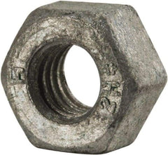 Value Collection - 5/16-18 UNC Steel Right Hand Heavy Hex Nut - 9/16" Across Flats, 19/64" High, Galvanized Finish - Exact Industrial Supply