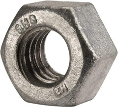 Value Collection - 7/16-14 UNC Steel Right Hand Heavy Hex Nut - 3/4" Across Flats, 27/64" High, Galvanized Finish - Exact Industrial Supply