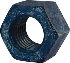 Value Collection - 1-1/8 - 7 UNC Steel Right Hand Heavy Hex Nut - 1-13/16" Across Flats, 1-7/64" High, Galvanized Finish - Exact Industrial Supply