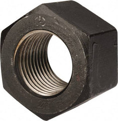 Value Collection - 2-3/4 - 4 UNC Steel Right Hand Heavy Hex Nut - 4-1/4" Across Flats, 2-45/64" High, Uncoated, 2B Class of Fit - Exact Industrial Supply