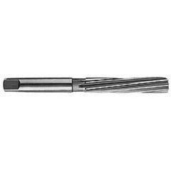 Made in USA - 13/32" Diam, Straight Shank, 2-5/8" Flute, Hand Reamer - Exact Industrial Supply