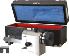 Accupro - 7.8" Max Wheel Diam Optical Radius & Angle Wheel Dresser - 2-1/2" Center Height, 0.0003" Feed Graduations of Handle Scale, 0.89" Tangential Travel, 1" Concave Radius, 1/2" Convex Radius - Exact Industrial Supply