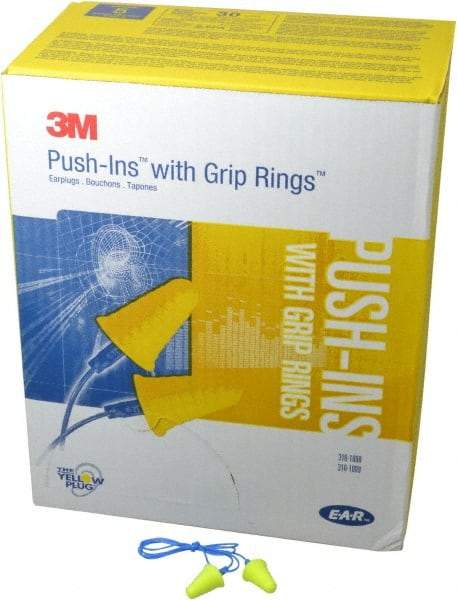 3M - Reusable, Corded, 30 dB Earplugs - Yellow, 200 Pairs - Exact Industrial Supply