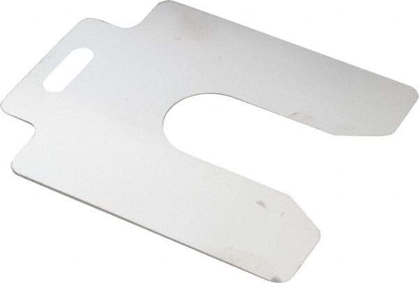 Made in USA - 20 Piece, 4 Inch Long x 4 Inch Wide x 0.003 Inch Thick, Slotted Shim Stock - Stainless Steel, 1-1/4 Inch Wide Slot - Exact Industrial Supply