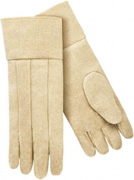 Steiner - Size Universal Wool Lined Fiberglass Heat Resistant Glove - 18" OAL, Slip-On Cuff - Exact Industrial Supply