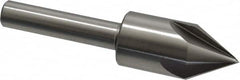 Interstate - 1" Head Diam, 1/2" Shank Diam, 4 Flute 60° High Speed Steel Countersink - Exact Industrial Supply