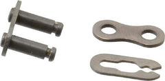 Browning - 1/4" Pitch, ANSI 25, Roller Chain Connecting Link - For Use with Single Strand Chain - Exact Industrial Supply