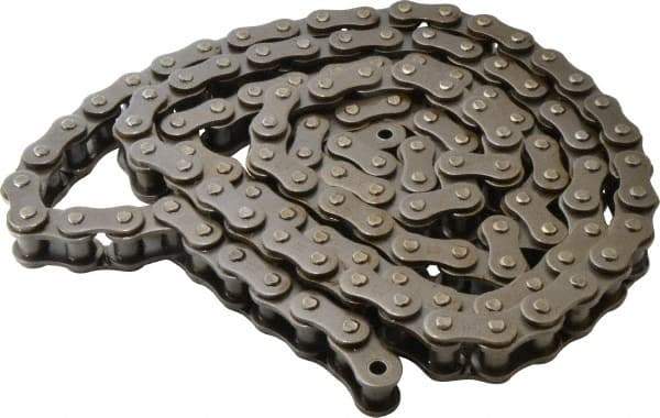 Browning - 1" Pitch, ANSI 80H, Heavy Series Roller Chain - Chain No. 80H, 10 Ft. Long, 5/8" Roller Diam, 5/8" Roller Width - Exact Industrial Supply