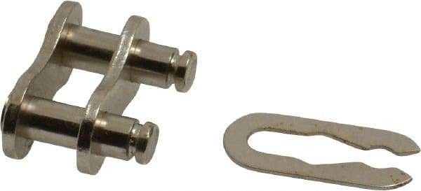 Browning - 3/8" Pitch, ANSI 35, Roller Chain Connecting Link - For Use with Single Strand Chain - Exact Industrial Supply