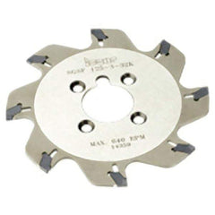 Iscar - Arbor Hole Connection, 1.5354" Depth of Cut, 160mm Cutter Diam, 1.5748" Hole Diam, 10 Tooth Indexable Slotting Cutter - SGSF Toolholder, GSFN Insert - Exact Industrial Supply