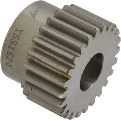 Browning - 16 Pitch, 1-1/2" Pitch Diam, 1.62" OD, 24 Tooth Spur Gear - 3/4" Face Width, 5/8" Bore Diam, 1-5/16" Hub Diam, 20° Pressure Angle, Steel - Exact Industrial Supply