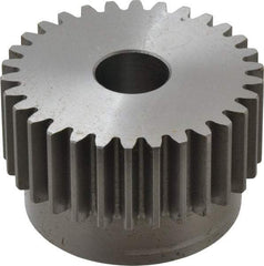 Browning - 12 Pitch, 2-1/2" Pitch Diam, 2.66" OD, 30 Tooth Spur Gear - 1" Face Width, 3/4" Bore Diam, 2-1/4" Hub Diam, 20° Pressure Angle, Steel - Exact Industrial Supply