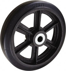 Value Collection - 12 Inch Diameter x 2-1/2 Inch Wide, Rubber Caster Wheel - 1,700 Lb. Capacity, 2-3/4 Inch Hub Length, 1 Inch Axle Diameter, Roller Bearing - Exact Industrial Supply