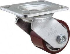 Value Collection - 3" Diam x 2" Wide x 4-1/2" OAH Top Plate Mount Swivel Caster - Polyurethane, 540 Lb Capacity, Roller Bearing, 4 x 4-1/2" Plate - Exact Industrial Supply