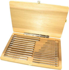 Made in USA - 1/16" to 1/2", Chucking Reamer Set - Straight Flute, Right Hand Cut, 29 Pieces - Exact Industrial Supply