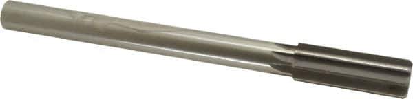 Made in USA - 23.5mm High Speed Steel 8 Flute Chucking Reamer - Straight Flute, 3/4" Straight Shank, 2-5/8" Flute Length, 10" OAL - Exact Industrial Supply