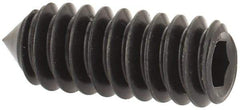 Value Collection - #10-24 UNC, 1/2" OAL, Cone Point Set Screw - Grade 8 Alloy Steel, 3/32" Key - Exact Industrial Supply