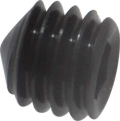 Value Collection - #10-32 UNF, 3/16" OAL, Cone Point Set Screw - Grade 8 Alloy Steel, 3/32" Key - Exact Industrial Supply