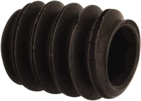 Value Collection - #10-24 UNC, 1/4" OAL, Oval Point Set Screw - Grade 8 Alloy Steel, 3/32" Key - Exact Industrial Supply