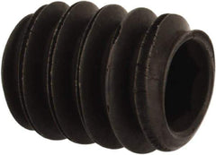 Value Collection - #10-24 UNC, 1/4" OAL, Oval Point Set Screw - Grade 8 Alloy Steel, 3/32" Key - Exact Industrial Supply