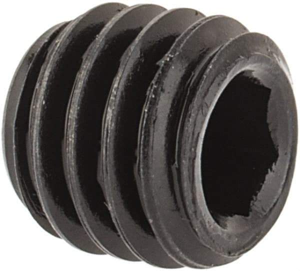 Value Collection - #10-32 UNF, 3/16" OAL, Oval Point Set Screw - Grade 8 Alloy Steel, 3/32" Key - Exact Industrial Supply