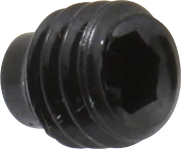 Value Collection - #10-32 UNF, 3/16" OAL, Half Dog Point Set Screw - Grade 8 Alloy Steel, 3/32" Key - Exact Industrial Supply