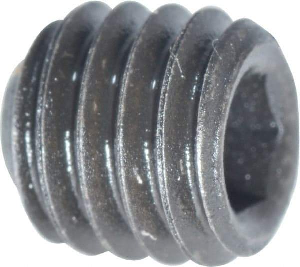 Value Collection - #10-32 UNF, 3/16" OAL, Flat Point Set Screw - Grade 8 Alloy Steel, 3/32" Key - Exact Industrial Supply