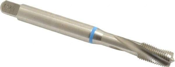 Emuge - 3/8-24 UNF 3 Flute 2B Modified Bottoming Spiral Flute Tap - Cobalt, Bright Finish, 3.937" OAL, Right Hand Flute, Right Hand Thread, Series Rekord D-VA - Exact Industrial Supply
