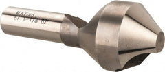 M.A. Ford - 1-1/8" Head Diam, 1/2" Shank Diam, 0 Flute 82° High Speed Steel Countersink - Exact Industrial Supply