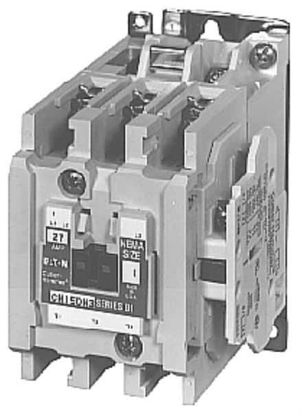 Eaton Cutler-Hammer - 3 Pole, 110 VAC at 50 Hz, 120 VAC at 60 Hz and 600 Volt, 45 Continuous Amp, 1 hp, Open NEMA Combination Starter - ABS Type Approved, cUL Listed, NEMA ICS 2-1993, UL Listed - Exact Industrial Supply
