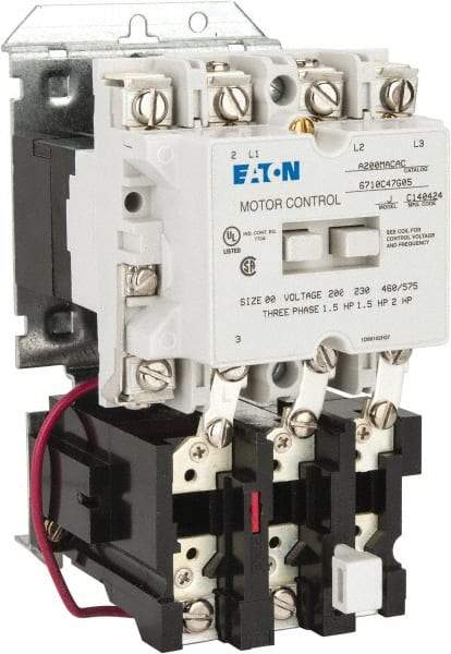 Eaton Cutler-Hammer - 9 Amp, Nonreversible Open Enclosure NEMA Motor Starter - 1 hp at 3 Phase - Exact Industrial Supply