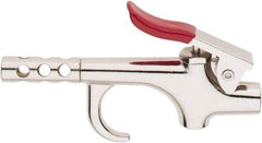 Value Collection - 145 Max psi Safety Booster Thumb Lever Blow Gun - 1/4 NPT, 3" Tube Length, Chrome Plated Zinc - Exact Industrial Supply