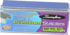 Swingline - 1/4" Leg Length, Galvanized/Low-Carbon Steel Standard Staples - 25 Sheet Capacity, For Use with 210 Full Strip Standard Staplers - Exact Industrial Supply
