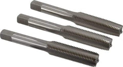 Hertel - 7/16-20 UNF, 4 Flute, Bottoming, Plug & Taper, Bright Finish, High Speed Steel Tap Set - 3-5/32" OAL, 2B/3B Class of Fit - Exact Industrial Supply