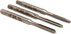 Hertel - #3-56 UNF, 3 Flute, Bottoming, Plug & Taper, Bright Finish, High Speed Steel Tap Set - 1-13/16" OAL, 2B/3B Class of Fit - Exact Industrial Supply