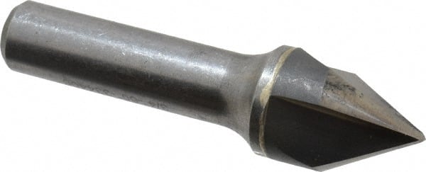 Hertel - 3/4" Head Diam, 1/2" Shank Diam, 3 Flute 60° Solid Carbide Countersink - Exact Industrial Supply