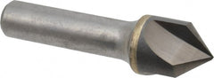 Hertel - 3/4" Head Diam, 1/2" Shank Diam, 3 Flute 90° Solid Carbide Countersink - Exact Industrial Supply